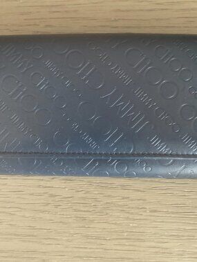 Brand New Jimmy Choo Nino Wallet Blue with Embossed Logo